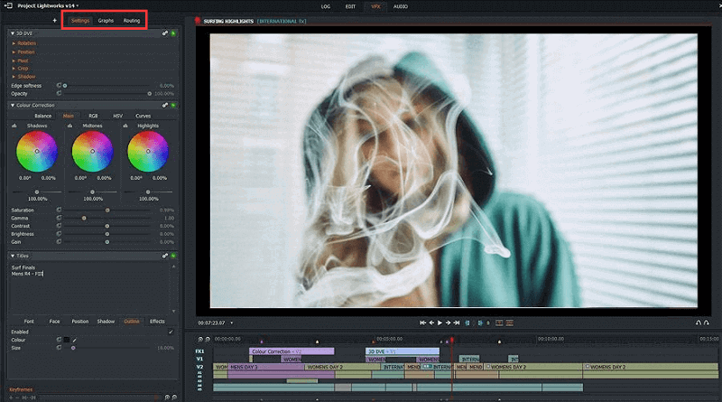 Editor video MP4 di Lightworks