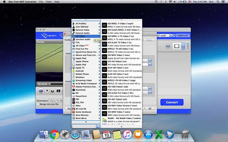 Convertitore MXF gratuito per Mac