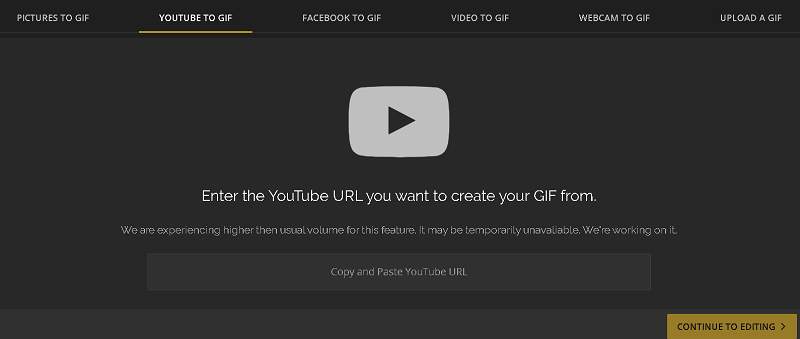 Da YouTube a GIF Maker MakeAGIF