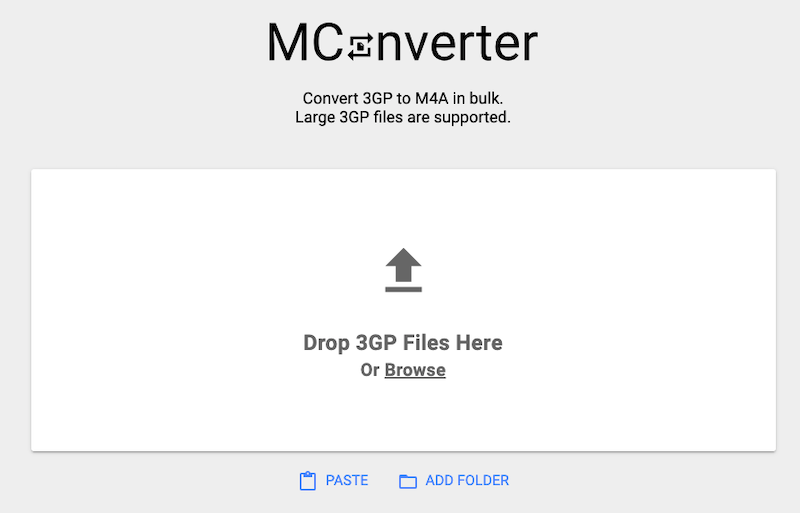 MConverter: convertitore online gratuito da 3GP a M4A