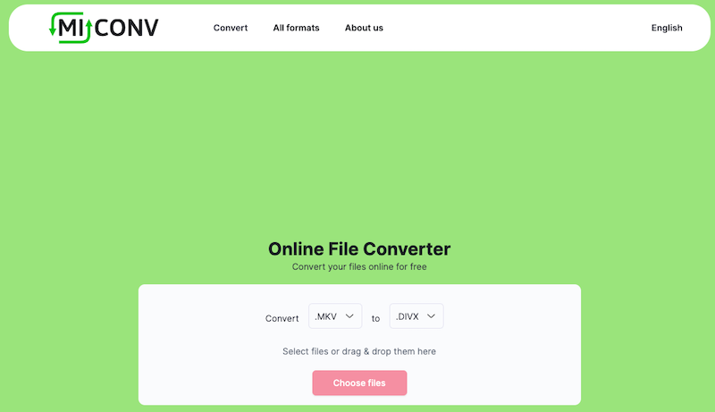 MiConv: convertitore online da MKV a DivX