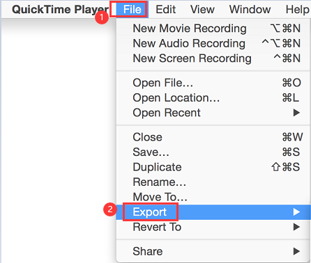 Converti video su Mac utilizzando QuickTime
