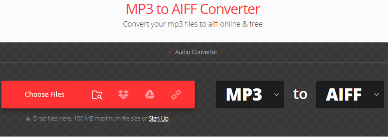 Convertio da MP3 a AIFF