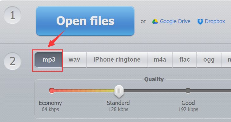 Convertitore audio online da OGG a MP3
