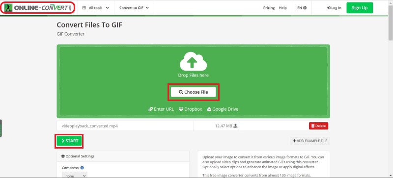 Converti FLV in GIF online e gratuitamente