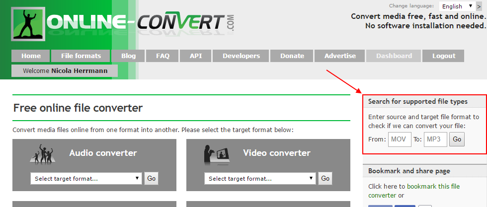Convertitore video online da TS a AVI