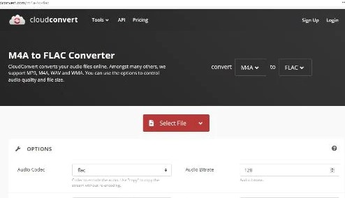 Liberi di convertire M4A in FLAC online