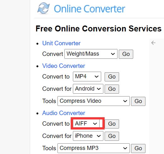 Converti FLAC in AIFF gratuitamente