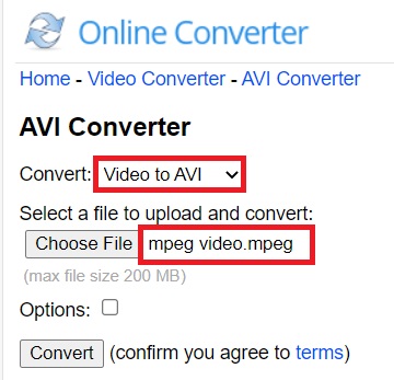 Converti rapidamente MPEG in AVI