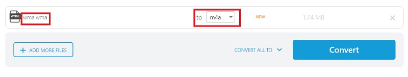 Codifica WMA in formato M4A online