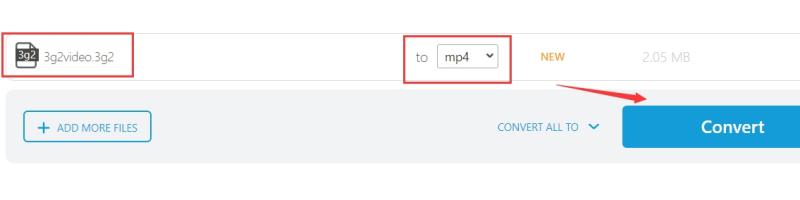 Converti rapidamente 3G2 in MP4 online