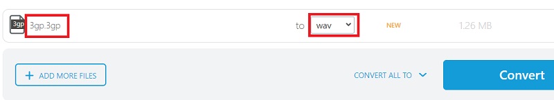 Converti 3GP in WAV online