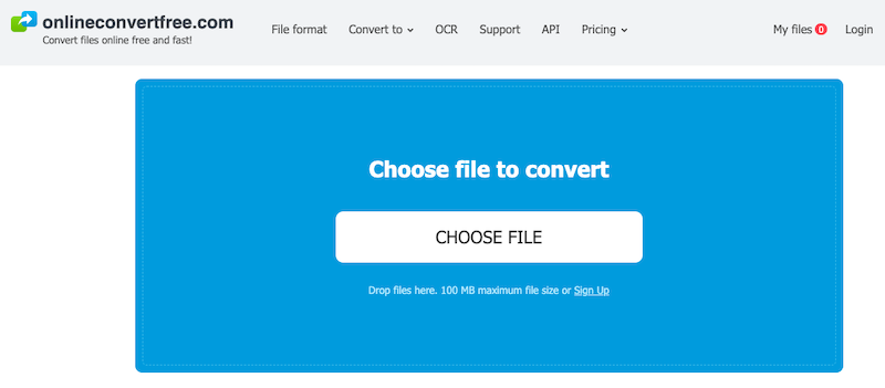Visita OnlineConvertFree.com per convertire M3TS in MP4