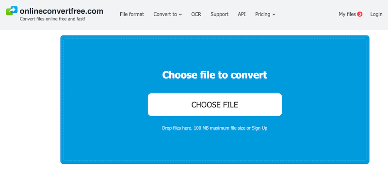 Converti OGG in AVI su Onlineconvertfree.com