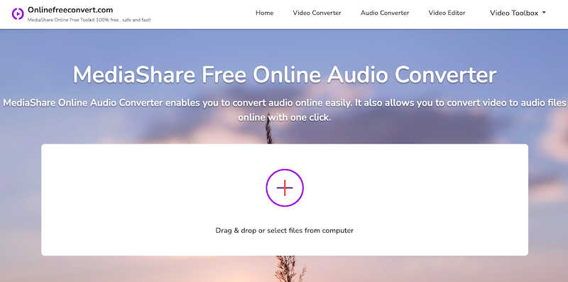 Converti AVI in M4A tramite OnlineFreeConvert.com