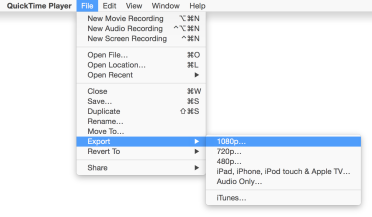 Converti AVI in MOV su Mac usando QuickTime