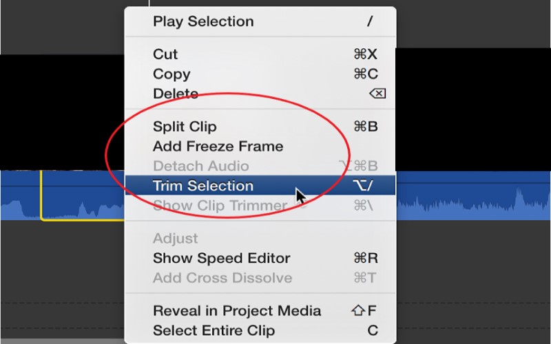 Taglia un video su Mac usando iMovie