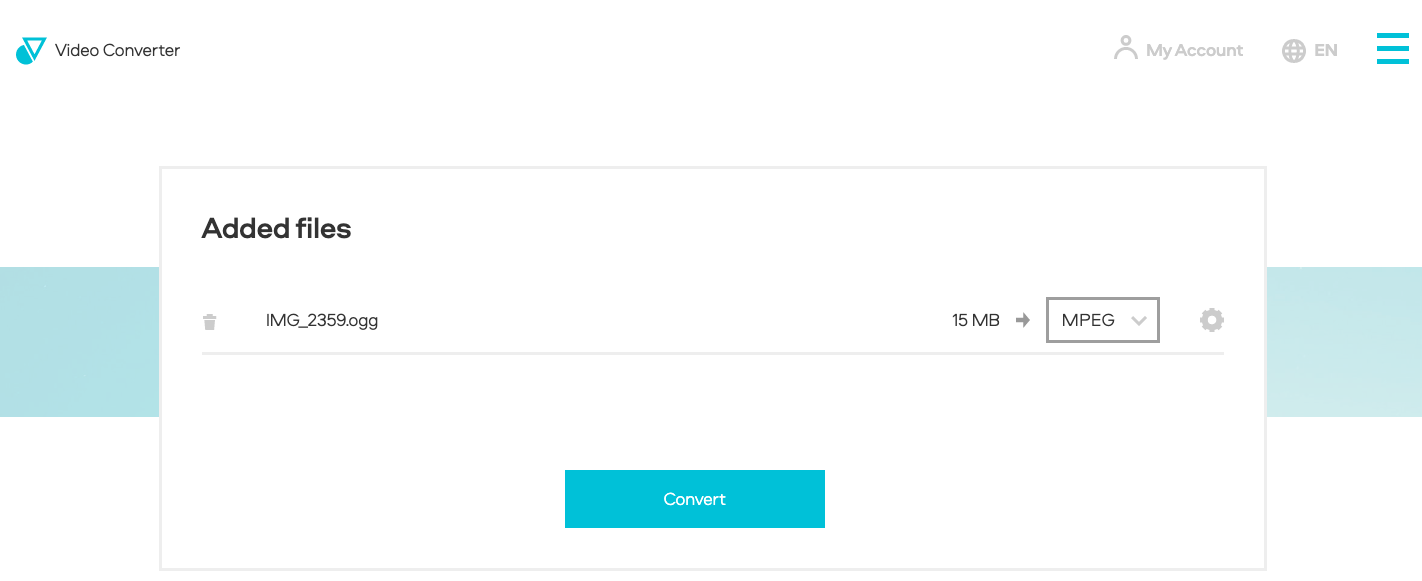 Converti OGG in MPEG con Videoconverter.com