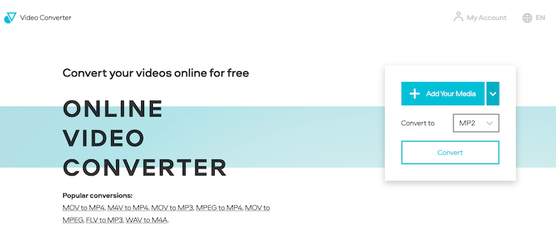 Convertitore online da WMA a MP2: VideoConverter.com