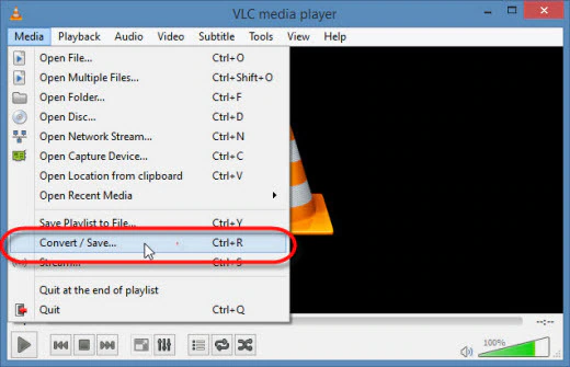 Converti WAV in WMV usando VLC