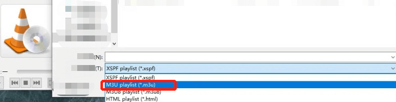 Crea una playlist M3U usando VLC
