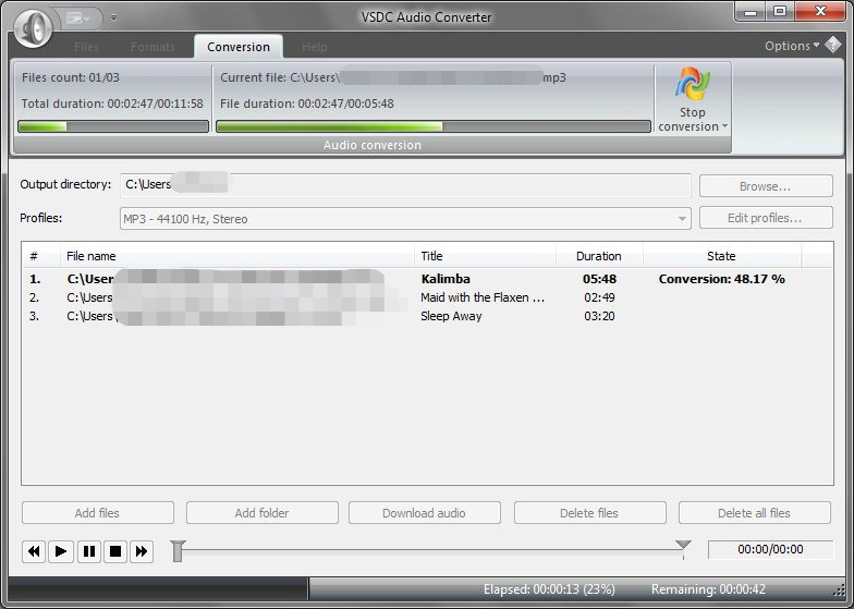 Converti OGG in AIFF su iPhone/Android con VSDC Audio Converter