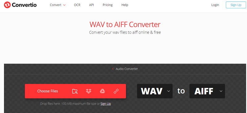 Convertitore da WAV a AIFF online gratuito