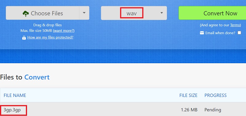 Crea file 3GP in WAV gratuitamente