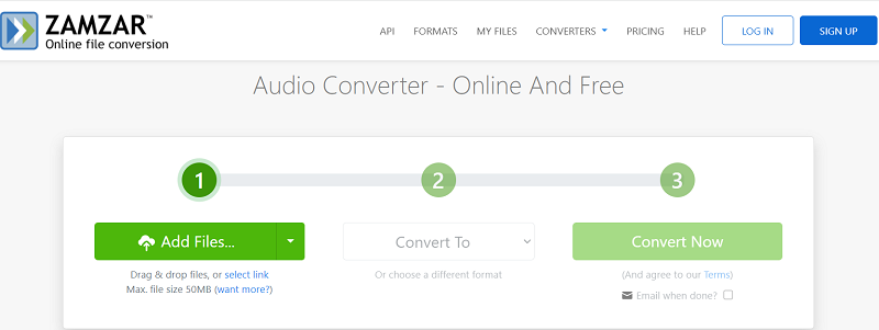 Convertitore audio online da WMA ad Android