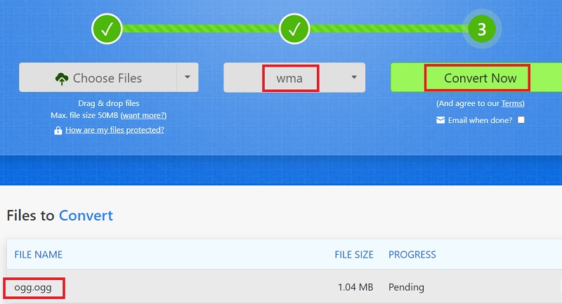 Converti OGG in WMA gratuitamente