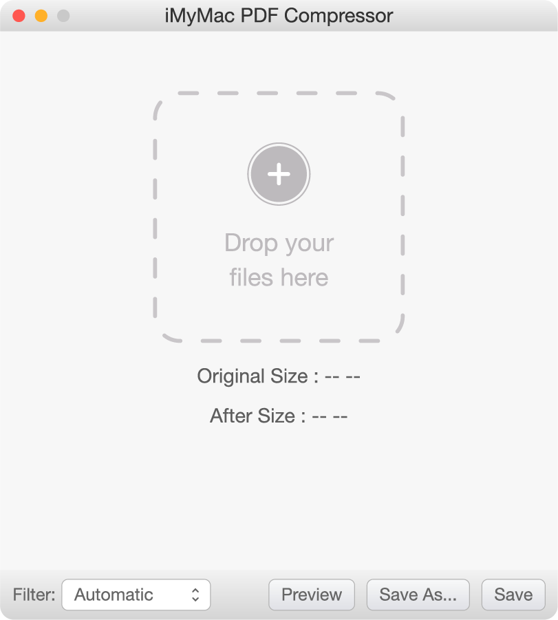 Trascina il file PDF su iMyMac PDF Compressor